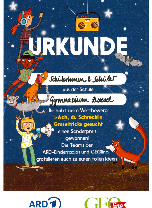 Prämierung für tolle Gruselgeschichten